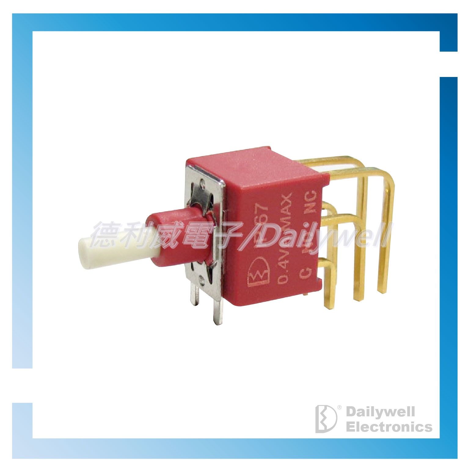 Těsněný tlačítkový spínač s okamžitým účinkem s pravým úhlem terminálu