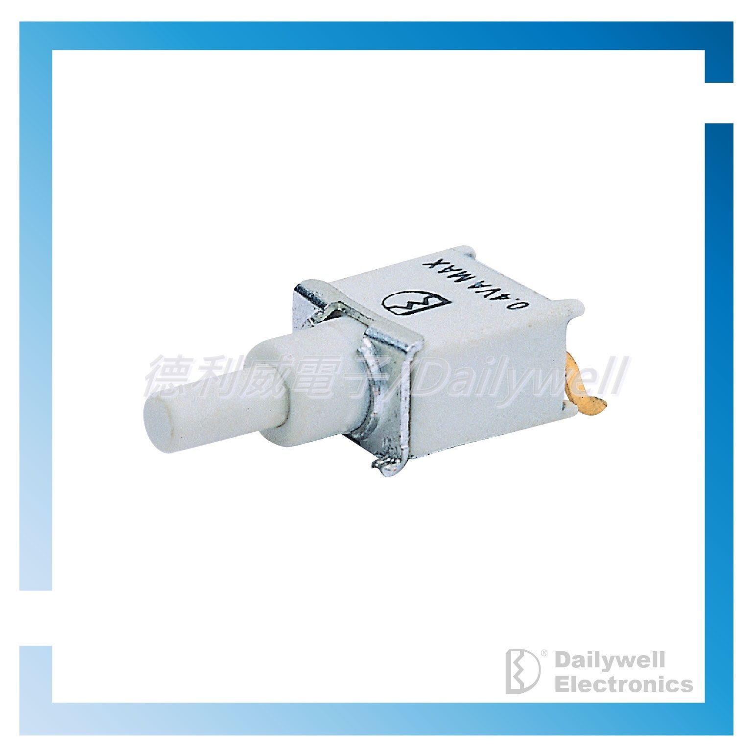 Interruptor de botão de pressão subminiatura selado com terminal externo - SMT