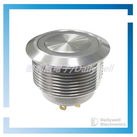 22mm Short metal pushbutton switch with illuminate ring