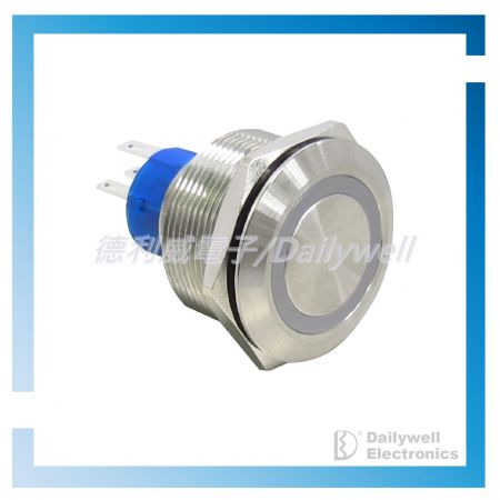 25mm Metall-Drucktaster mit beleuchtetem Ring - MPB25-Serie