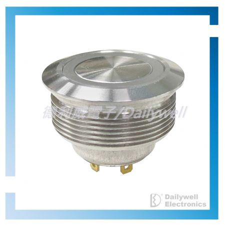 Interruttore metallico corto da 25 mm con anello illuminato