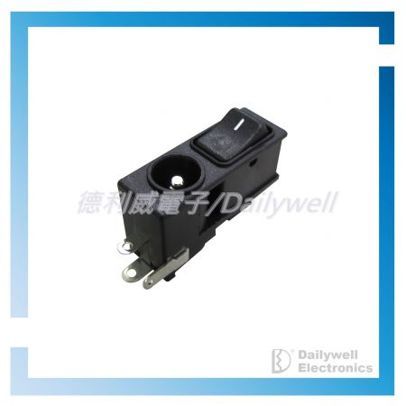 Sakelar rocker 2.1PIN DC dengan jack daya