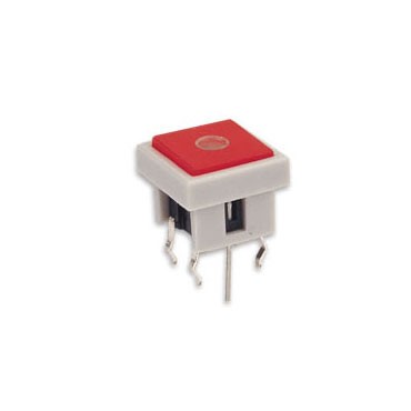 Interrupteur tactile à capuchon rouge avec LED