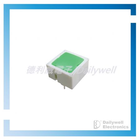 Green cap tactile switch with LED