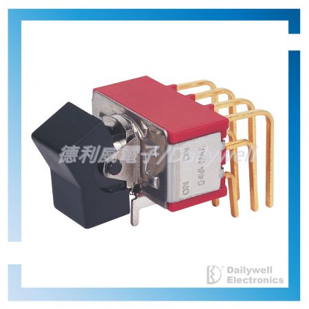 Miniaturní spínač s pohybem nahoru a s pravým úhlem terminálu