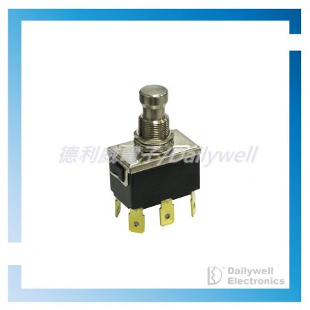 Comutator metalic cu buton SPST - seria LPO
