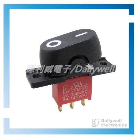 Герметичный миниатюрный рокерный переключатель с печатью на крышке