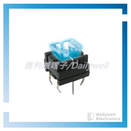 Mavi LED'li kısa stroklu su geçirmez taktik anahtar