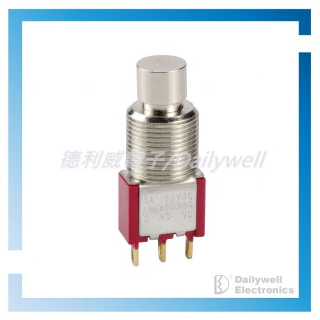 Snap-acting pushbutton switch for effector