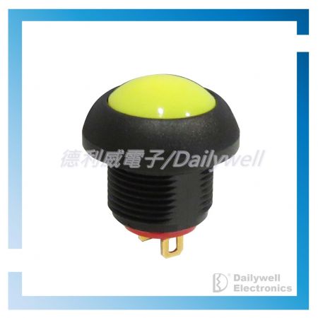 Sub-miniature pushbutton switch with LED