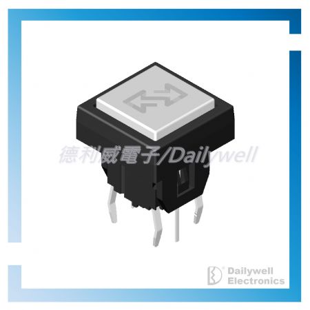 Interruptor táctil com LED e impressão na tampa