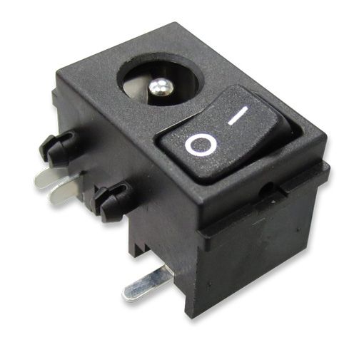 Conector de alimentación DC con interruptor basculante