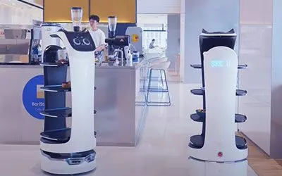 비접촉식 배달 및 음식 배달 로봇