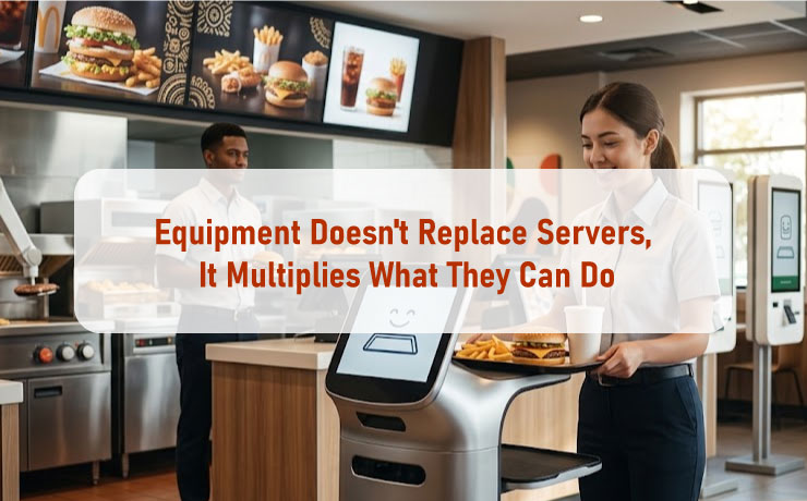 L'approvvigionamento digitalizzato ha risolto il problema di far entrare le forniture. Ma una volta che il cibo arriva in cucina, chi lo porta in tavola? Scopri come le attrezzature moltiplicano la capacità dei camerieri invece di sostituire il personale, attingendo ai 22 anni di esperienza di Hong Chiang Technology nell'automazione dei ristoranti.