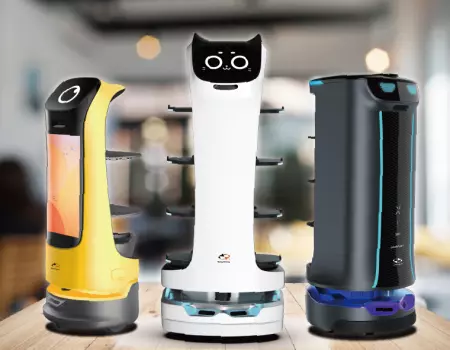 送餐/清洁/搬运机器人 - 专为追求高品质服务场所,打造的送餐服务机器人