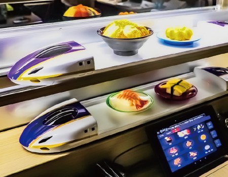 Παράδοση φαγητού με τρένο σούσι - Τρένο παράδοσης φαγητού_Bullet Στυλ τρένου
