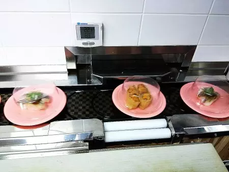 Peralatan pendorong sistem kesegaran konveyor sushi