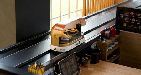 food delivery robot - sushi demonstration