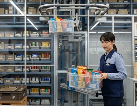 自动仓储系统 - 智能倉儲示意圖