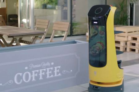 送餐服务带位机器人Kettybot - 商用服务机器人－广告服务与互动带位