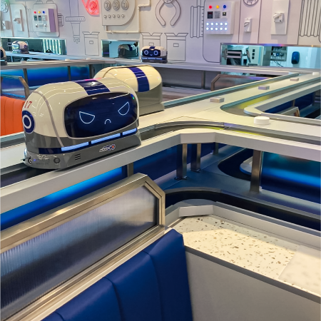 鸿匠轨道智能送餐机器人