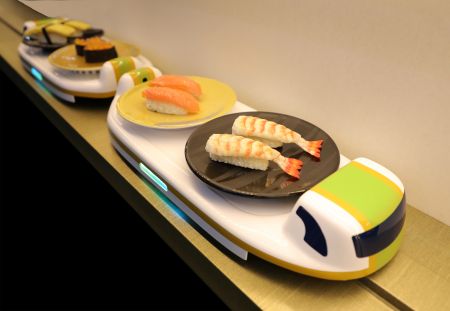 磁浮送餐車-轉彎式