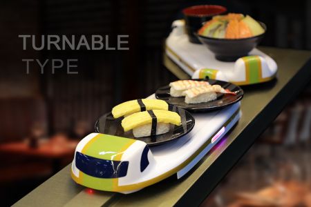 Σύστημα παράδοσης φαγητού με τρένο σούσι (Cornering)
