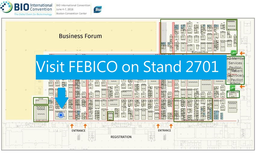 Febico nimmt vom 4. bis 7. Juni 2018 am Bio2018 teil, Stand 2701