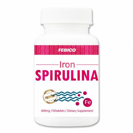 Tabletas de Espirulina Enriquecida con Hierro - Suplementos de espirulina enriquecida con hierro y oligoelementos