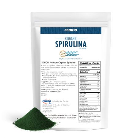 Pudră organică de Spirulină Febico (250g) - Pudră organică de Spirulină din Taiwan