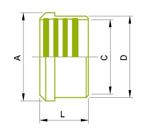 ชิ้นส่วนยูเนี่ยน 3A แบบไม่มีร่อง