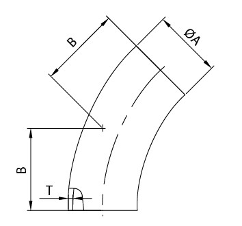 45° Elbow With Tangents
