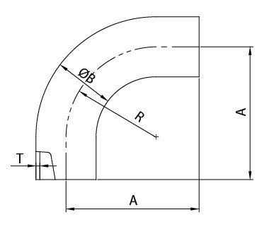 90° Elbow With Tangents