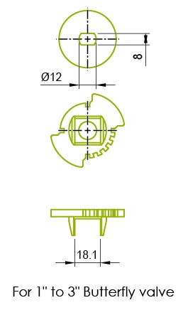 Butterfly Valve Nylon Handle