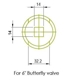 Manijas de acero inoxidable para válvulas de mariposa