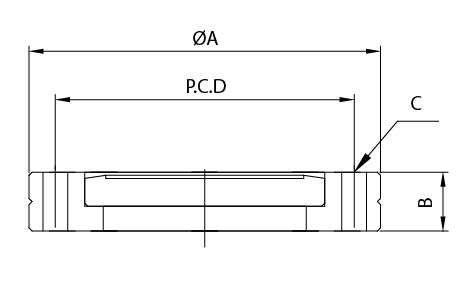 CF回転可能なブランクフランジ