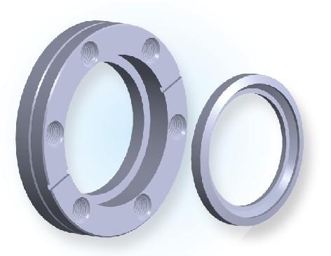 CF回転可能なボアされたブランクタップフランジ