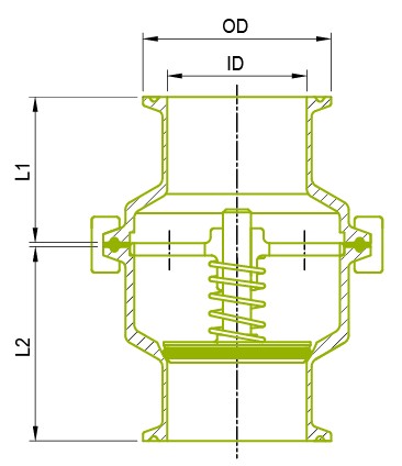 Inch Size Clamp Non-return Valve