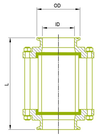 Kaca Penglihatan Ujung Klamp