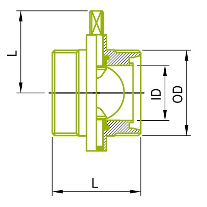 วาล์วผีเสื้อชาย DIN