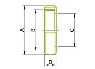 Partie d'écrou DIN, DIN-13R
