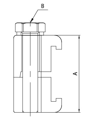 ISO Διπλή Σφιγκτήρας Τοίχου (Αλουμινίου)