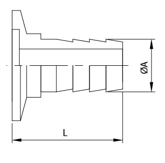 KF Rubber Hose Adaptor