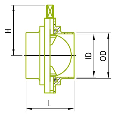 วาล์วเชื่อมผีเสื้อ SMS