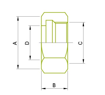 3A Sechskantmutter 3A-13H