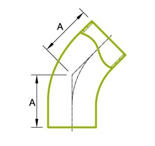 45° Длинная трубка Bend 3A