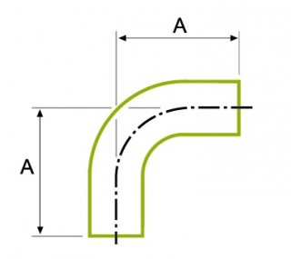 Curva de Tubo Curto de 90° 1.5D