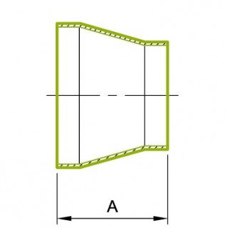 Концентрический редуктор с прямым концом