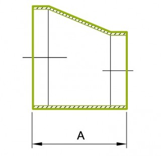 Эксцентрический редуктор с прямым концом