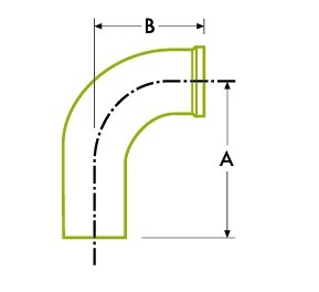 Hàn ống tự động: Khớp nối kẹp vệ sinh, 90º Elbow